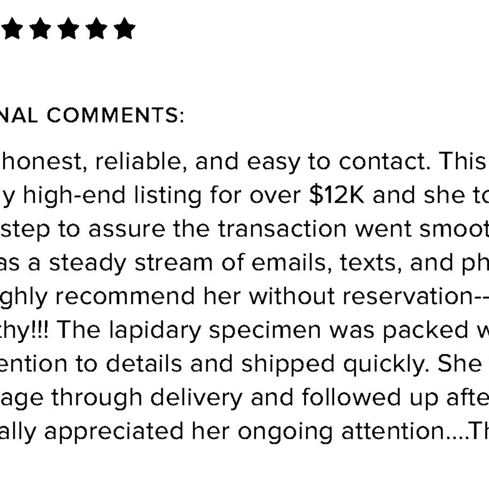 This is the most wonderful love note/review that means so much